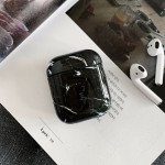 Wholesale Marble Design Hard Protective Case Cover for Apple Airpods [2 / 1] Charging Case (Black)